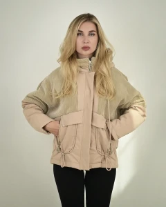 Kurtka  pikowana Paula VI Camelowa