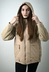 Kurtka  pikowana Paula VII Camelowa