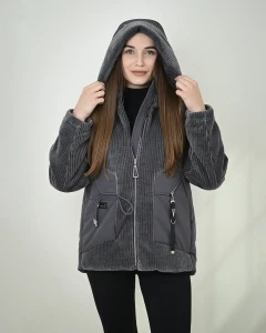 Kurtka  pikowana Paula VIII Szara