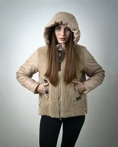 Kurtka  pikowana Paula XI Camelowa