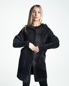Kurtka z alpaki Estrella IV Czarna