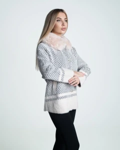 Kurtka z alpaki Antonella  XI Kremowa