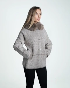 Kurtka z alpaki Antonella  XII Fango