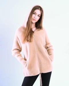 Kurtka z alpaki Antonella XVI Jasno-camelowa