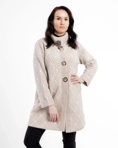 Kurtka z alpaki Clara I Camelowa - Plus Size