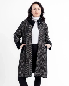 Kurtka z alpaki Clara III Czarna - Plus Size