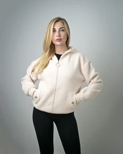 Kurtka z alpaki Antonella  V Kremowa