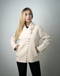 Kurtka z alpaki Antonella  III Kremowa