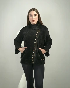 Kurtka z alpaki Antonella  VIII Czarna