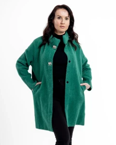Kurtka z alpaki Clara IV Zielona - Plus Size