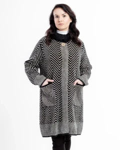 Kurtka z alpaki Clara VI Czarna - Plus Size