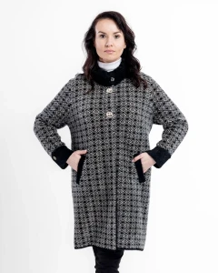 Kurtka z alpaki Clara VII Czarna - Plus Size